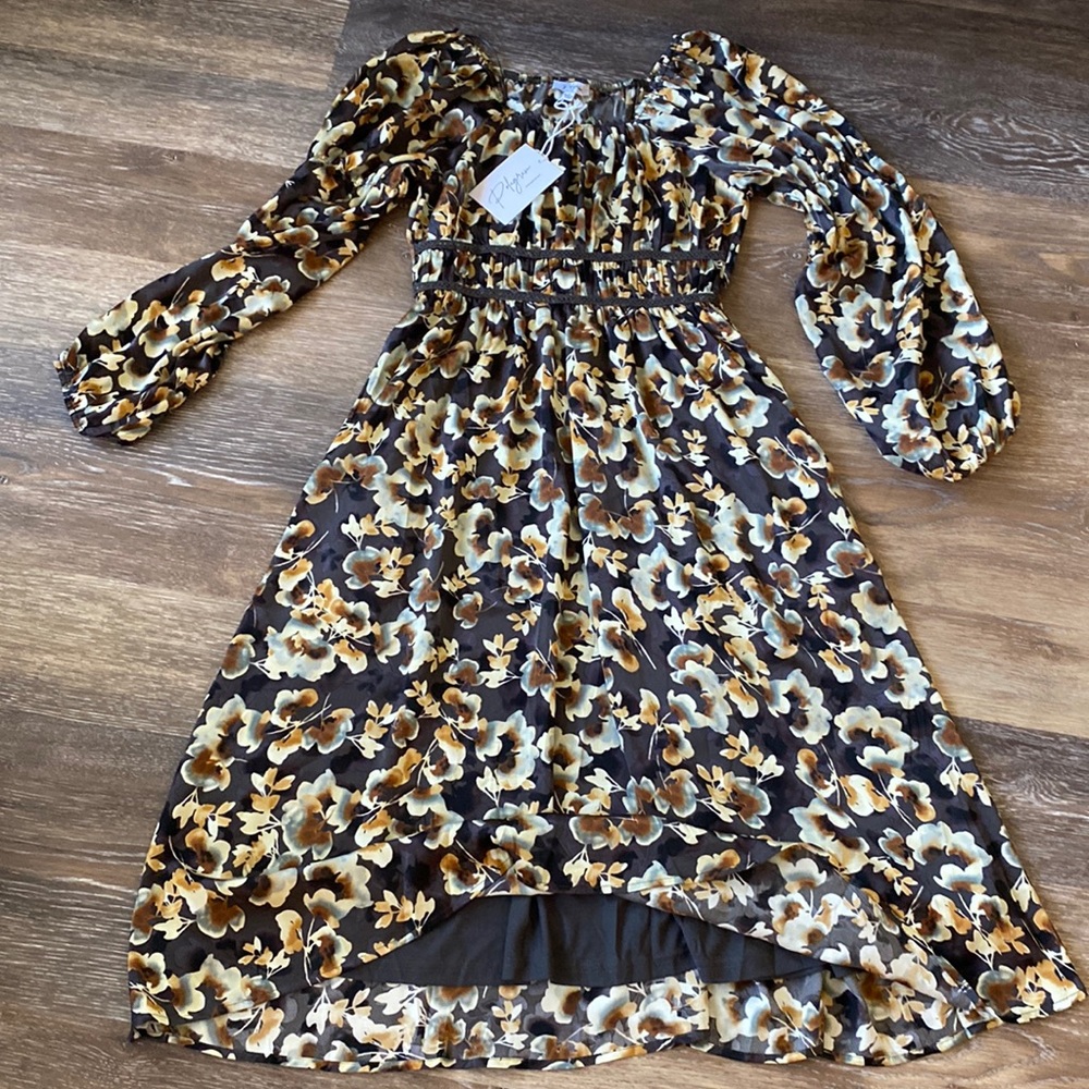 Polagram floral dress NWT